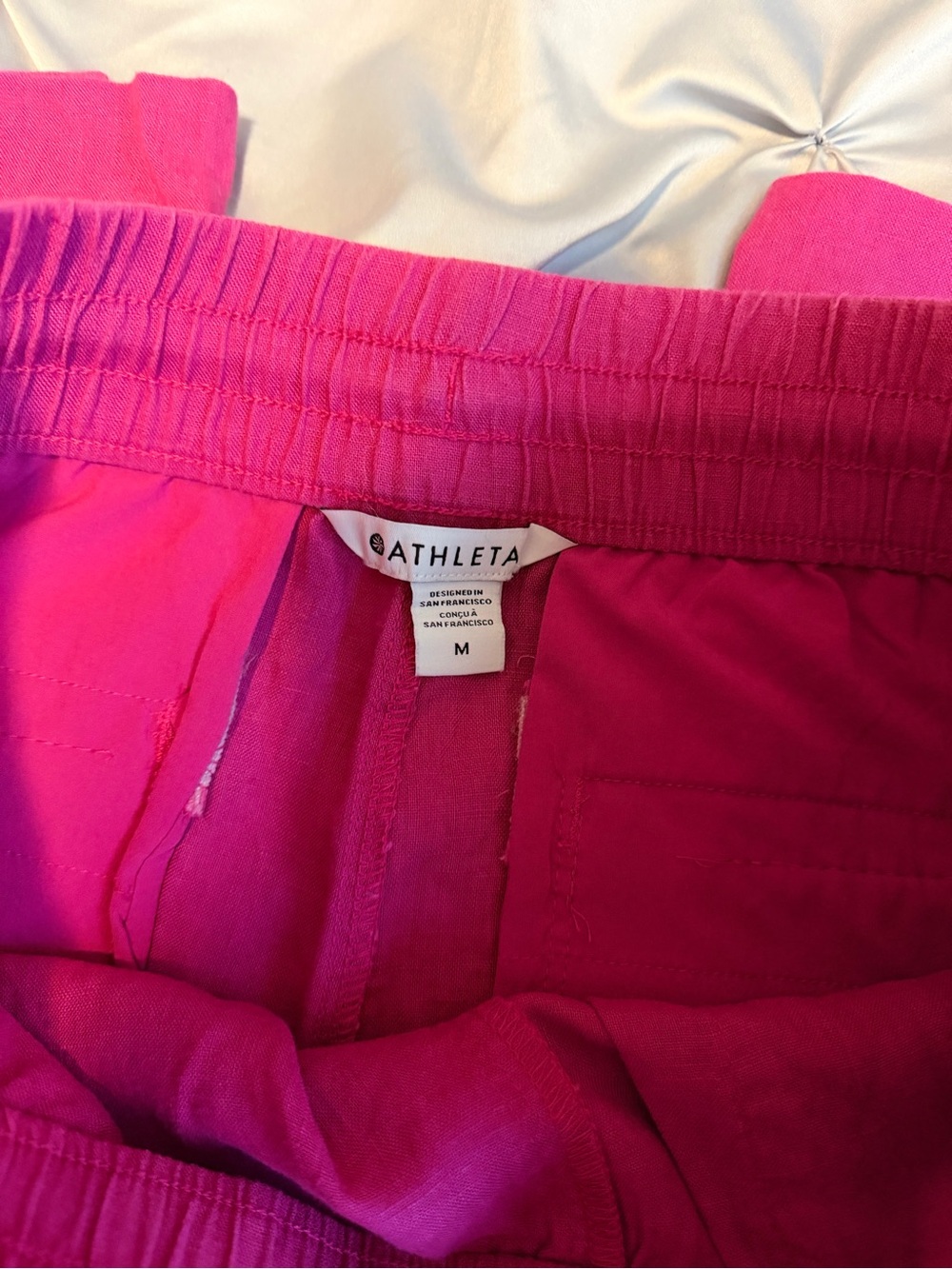 Athleta Hot Pink Straight Leg Pull-On Pants